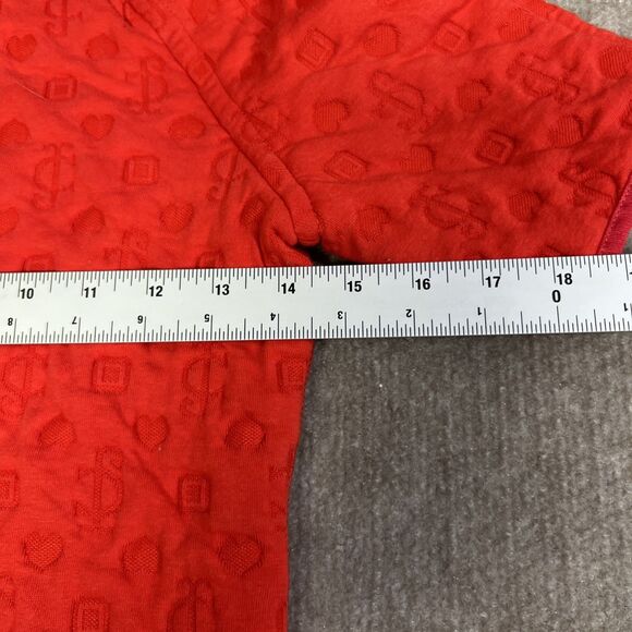 Juicy Couture Tomato Short Sleeve Pullover Top Small Textured Y2K Style - Picture 4 of 7